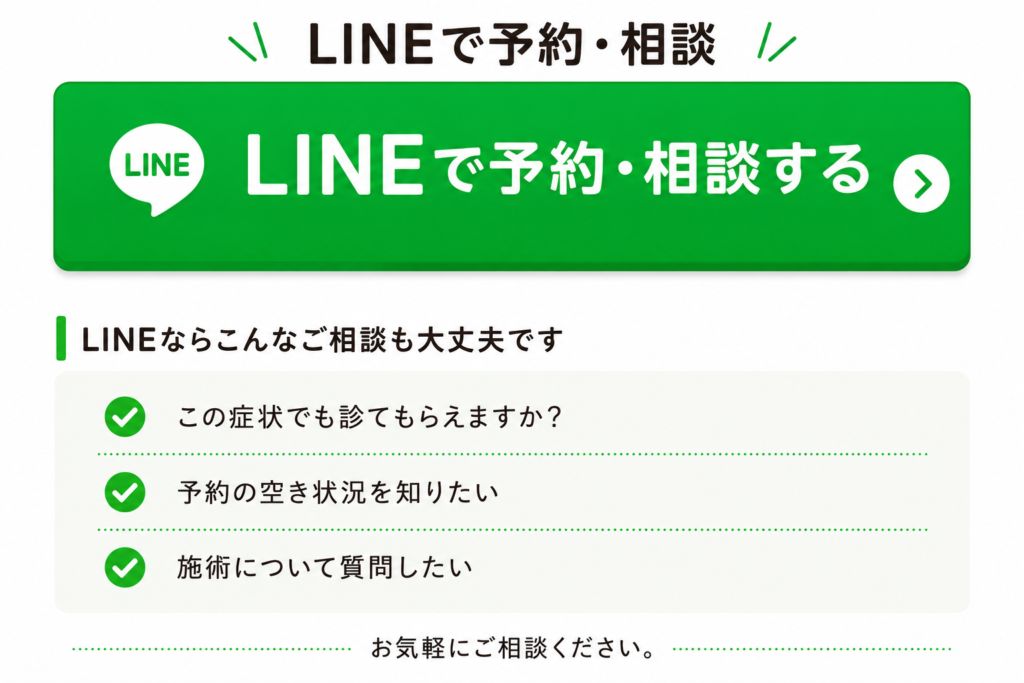 LINEで腰痛整体の予約・相談ができる案内バナー
